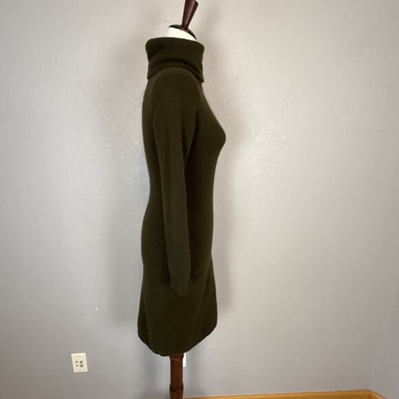 Ralph Lauren Black Label Olive Green Long Sleeve Turtleneck Sweater Dress Size S - Picture 5 of 7